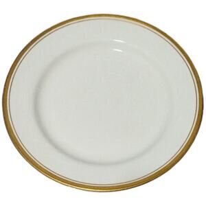 Johnson Brother England white and Gold trimmed china plates 10.5" set of 4